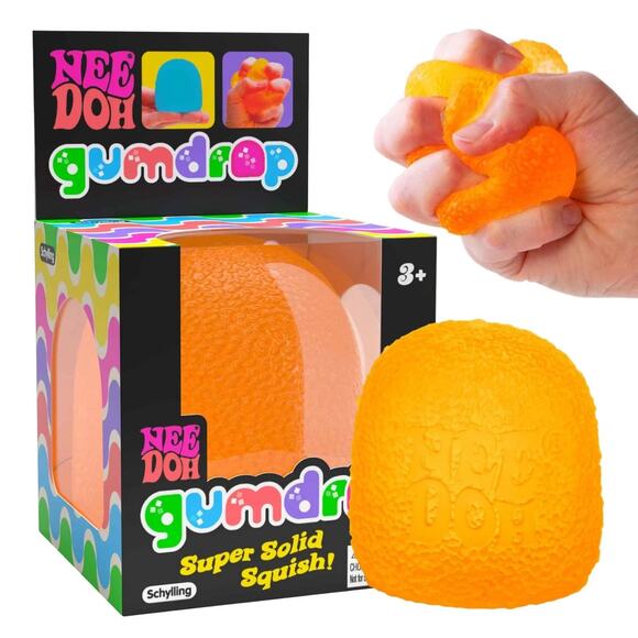 🔥NeeDoh Gumdrop - Textured Sensory Toy with Super Solid Squish ORANGE BNWT🔥 - Picture 2 of 2